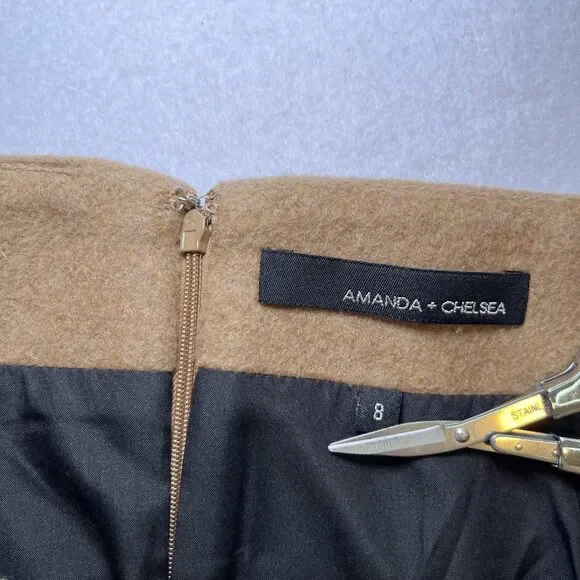 Amanda + Chelsea colorblock wool blend mini skirt womens sz 8 - Picture 6 of 9